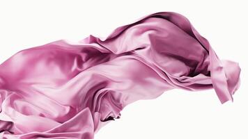 Flowing pink wave cloth background, 3d rendering. video
