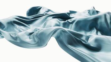 Flowing wave cloth background, 3d rendering video