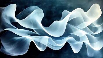Wavy Abstract Background Animation with Ethereal Smoke Effect, Modern Minimalist Design Style video