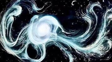 Abstract Space Portal Formation Visual, Cosmic Energy Swirls and Light Erupts, Gateway to Another World video