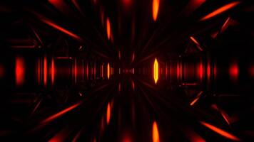 Red and Orange Mysterious Alien Corridor with Flashing Light Background VJ Loop in 4K video