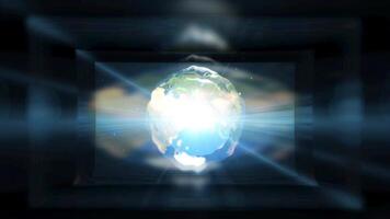 Hologram Aura World Globe Background Digital Rendering video