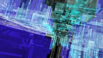 Future Technology Blocks Background 3D Rendering video