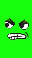 Angry Eyes Looking Left Right On Vertical On Greenscreen Background 2D Cartoon Animation video