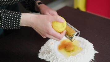 Grate Lemon Peel Into The Dough Of A Calabrese Dessert video