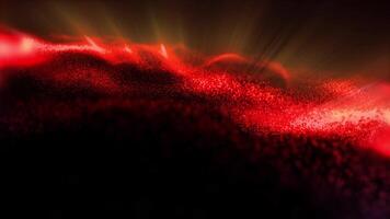 Abstract background of virtual waves in red shade, creating a unique creative atmosphere, like music transformed into matter energy. video