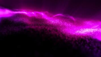 Abstract background of virtual waves in golden-violet shades, creating a unique creative atmosphere, like music transformed into matter energy. video