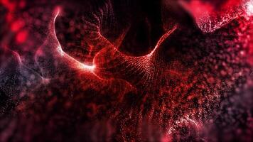 Abstract background of virtual waves in golden-red hue, creating a unique creative atmosphere, like music transformed into matter energy. video