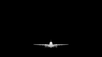 Taking off of a Large Airplane, Rear View, Alpha Channel, Exclusive, Transparent Background video
