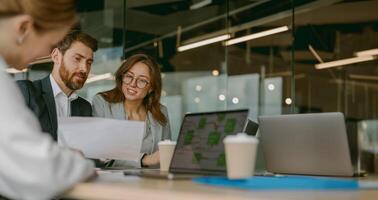 Effective Team Collaboration in a Modern Office Setting for Enhanced Productivity and Growth photo