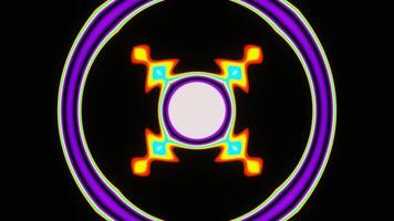 Abstract background with abstract multi-colored shimmers on a black background. video