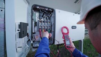 Execution of electrical measuring works on the power transformer video