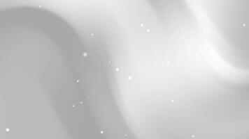 Smooth white gray gradient background with soft glowing light particles and wave elements Ideal for modern design dreamy themes or elegant celebration visuals like weddings video