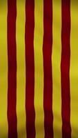 Catalonia Waving Flag in Vertical Orientation. Realistic Flag Animation. Seamless Loop Background. video