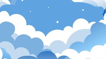 Dreamy Background with Floating Cloud vector