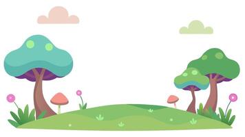 Magical Tree and Field vector