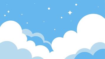 Soft Cloudy Sky Dreamy Background vector