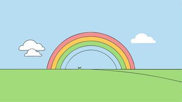 Minimal Style Illustration of an Open Space with Clean Simple Design vector