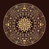 A mandala pattern on a brown background vector