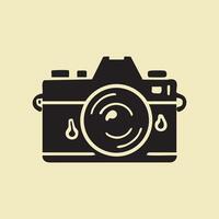 Abstract Camera Illustration with Thin Lines vector