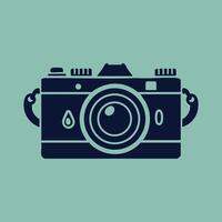 Black and White Camera Sketch with Minimal Lines vector