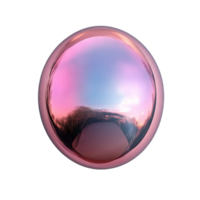 Reflective Pink Orb With Glossy Texture And Subtle Highlights On Transparent Layer png