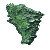 A Detailed 3D Map Of Hawaii In Green Colors With A Transparent Background png