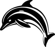 Black Dolphin Icon - High-Quality Design for T-Shirts, Mugs, and More - Perfect for Ocean Lovers and Marine Life Enthusiasts vector