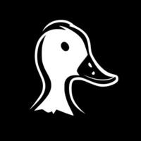 Premium Black and White Duck Icon - High-Quality Design for T-Shirts, Mugs, and More - Perfect for Nature Lovers and Animal Enthusiasts vector