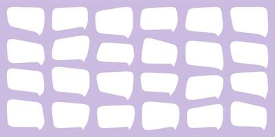 Text chat talk balloon, cloud dialogue comic speak. Fun message shape. Cute cartoon word listening icon. Grunge angry quote think, Simple paper conversation. Speech bubble, horizontal thought vector
