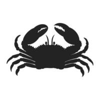 Silhouette of a crab, emphasizing its anatomy and sharp pincers vector