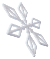 3D snowflake isolated on transparent background, perfect for winter themed projects or decorations. Realistic, white three dimensional snow flake. png