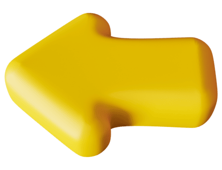 giallo freccia nel un' tridimensionale stile, isolato contro pulito trasparente sfondo, ideale per design e navigazione scopi. 3d rendere. png