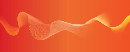 Warm Orange and Red Wavy Abstract Design vector