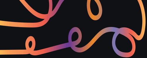 Multicolor Gradient Wavy Lines on Warm Background vector