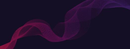 abstract deep purple and magenta gradient wave background, elegant flowing curves, futuristic digital design, modern tech concept for creative visual art vector