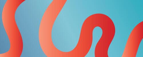 blue and red abstract wavy lines on soft teal background, modern minimal digital design with smooth curved shapes and dynamic motion for trendy visual concepts vector
