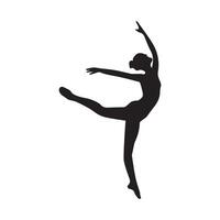 Gymnastics Routine Performance Silhouette vector