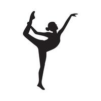 Gymnasts in Perfect Routine Pose vector