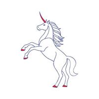 Majestic Unicorn Illustration Elegant Line Art for Design Projects vector