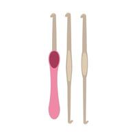 Different crochet hooks illustration vector