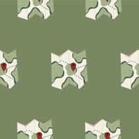 pattern with hiking map icon for travel, vacation or camping with red label on a wooded background vector