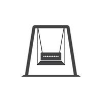 silhouette of a swing. vector