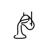 Crucible molten metal poured from ladle melting iron outline icon design good for web or mobile app vector