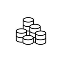stacks of coins icon design good for web or mobile app vector