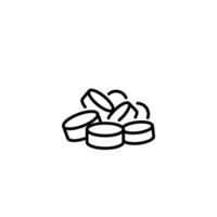 bulk of coins icon design good for web or mobile app vector