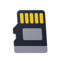 Sd Card 3D Icon. Computer Hardware Part png