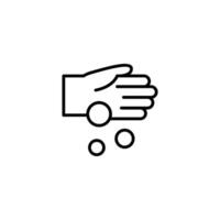 monay and hand outline icon design good for web or mobile app vector