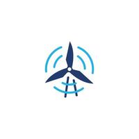 wind power colored icon design good for web or mobile app vector