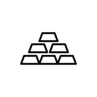 gold bar outline icon design good for web or mobile app vector